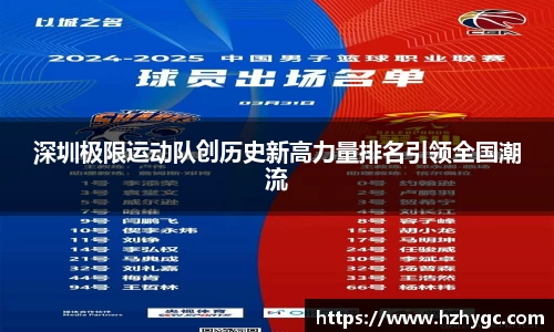 深圳极限运动队创历史新高力量排名引领全国潮流